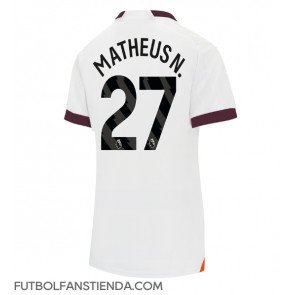 Manchester City Matheus Nunes #27 Segunda Equipación Mujer 2023-24 Manga Corta